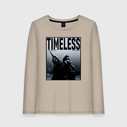 Лонгслив хлопковый женский Timeless, цвет: миндальный