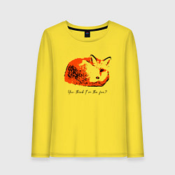 Лонгслив хлопковый женский Это лиса, цвет: желтый