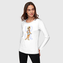 Лонгслив хлопковый женский Лола Банни крольчиха Looney Tunes, цвет: белый — фото 2