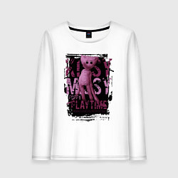 Лонгслив хлопковый женский Кисси Мисси из Poppy Playtime, цвет: белый