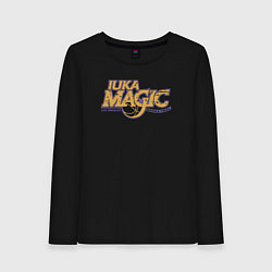 Лонгслив хлопковый женский Luka magic basketball, цвет: черный