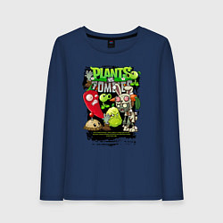 Женский лонгслив Растения против зомби с перчиком
