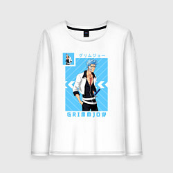 Лонгслив хлопковый женский Блич Grimmjow, цвет: белый