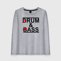 Лонгслив хлопковый женский Drum and bass color, цвет: меланж