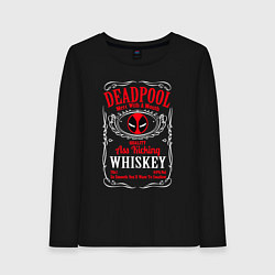Лонгслив хлопковый женский Deadpool whiskey, цвет: черный