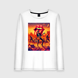 Лонгслив хлопковый женский Rolling Stones - outdoor performance, цвет: белый