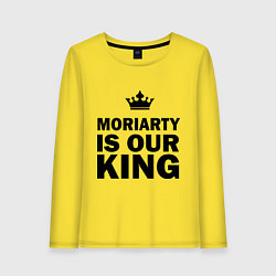 Лонгслив хлопковый женский Moriarty is our king, цвет: желтый
