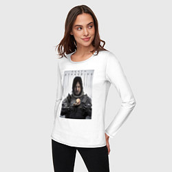 Лонгслив хлопковый женский Death Stranding - Norman Reedus, цвет: белый — фото 2