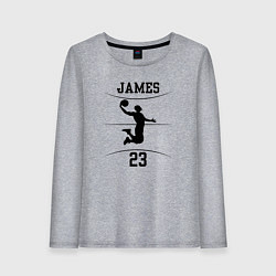 Лонгслив хлопковый женский James 23, цвет: меланж