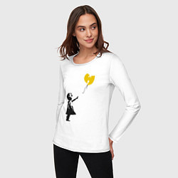 Лонгслив хлопковый женский Wu-Tang Banksy, цвет: белый — фото 2