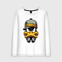 Женский лонгслив Duffy Duck in headphones