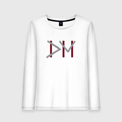 Лонгслив хлопковый женский Depeche Mode - videos logo, цвет: белый