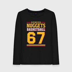 Лонгслив хлопковый женский Nuggets 67, цвет: черный