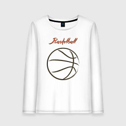 Лонгслив хлопковый женский Basketball vibe, цвет: белый