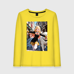 Лонгслив хлопковый женский Марин Китагава косплей Ани Форджер, цвет: желтый