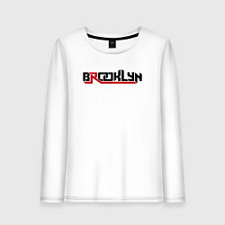 Лонгслив хлопковый женский Brooklyn USA, цвет: белый