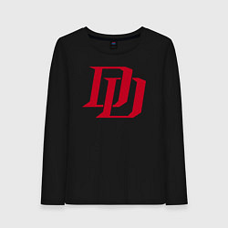Лонгслив хлопковый женский Daredevil logo, цвет: черный