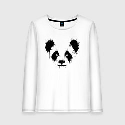 Женский лонгслив Морда панды - кляксы