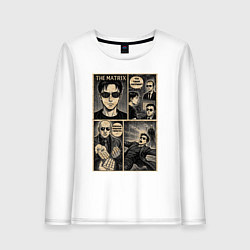 Лонгслив хлопковый женский The matrix, цвет: белый
