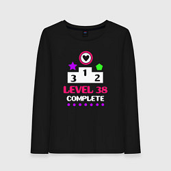 Лонгслив хлопковый женский 38 уровень пройден, цвет: черный