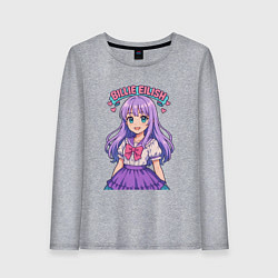 Женский лонгслив Билли Айлиш аниме стиль