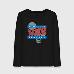 Лонгслив хлопковый женский Oklahoma basketball, цвет: черный