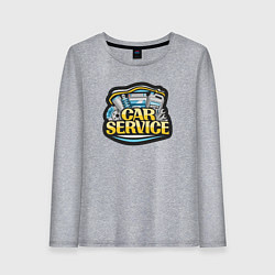 Лонгслив хлопковый женский Сервис авто, цвет: меланж