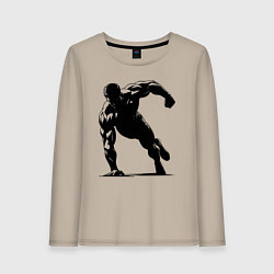 Женский лонгслив Отжимание на одной руке