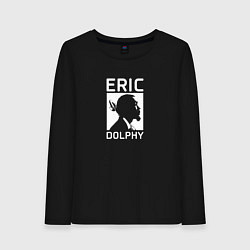 Лонгслив хлопковый женский Eric Dolphy портрет, цвет: черный