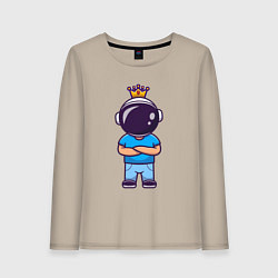 Женский лонгслив Король космонавт