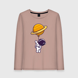 Женский лонгслив Шарик сатурна
