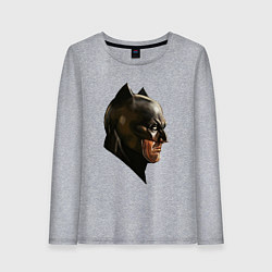 Лонгслив хлопковый женский Face Batman, цвет: меланж