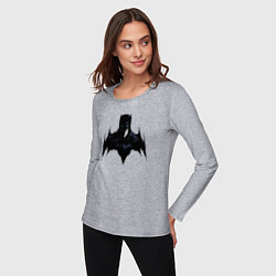 Лонгслив хлопковый женский Batman dark, цвет: меланж — фото 2