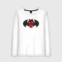 Лонгслив хлопковый женский Batman Deadpool, цвет: белый