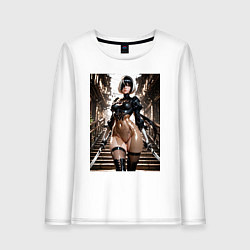 Лонгслив хлопковый женский Type B косплей Евы из Stellar Blade, цвет: белый