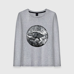 Лонгслив хлопковый женский Путешествие в Ригу, цвет: меланж
