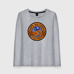 Лонгслив хлопковый женский Хэллоуин 31 октября, цвет: меланж