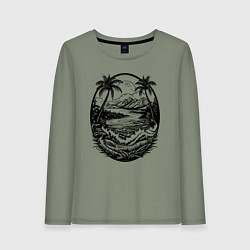 Женский лонгслив Тропический оазис