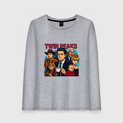 Лонгслив хлопковый женский Twin Peaks Multi, цвет: меланж