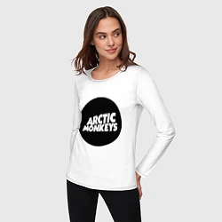 Лонгслив хлопковый женский Arctic Monkeys Round, цвет: белый — фото 2