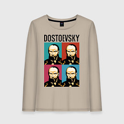 Лонгслив хлопковый женский Dostoevsky, цвет: миндальный