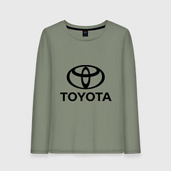 Лонгслив хлопковый женский Toyota Logo, цвет: авокадо