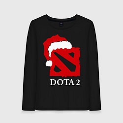 Лонгслив хлопковый женский Dota 2: New Year, цвет: черный