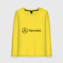 Лонгслив хлопковый женский Mercedes Logo, цвет: желтый