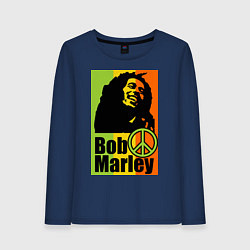 Лонгслив хлопковый женский Bob Marley: Jamaica, цвет: тёмно-синий