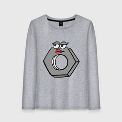 Лонгслив хлопковый женский Влюбленная гайка, цвет: меланж