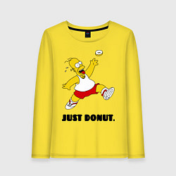 Лонгслив хлопковый женский Just Donut, цвет: желтый