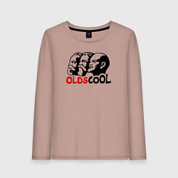 Лонгслив хлопковый женский Oldscool USSR, цвет: пыльно-розовый