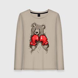 Женский лонгслив Bear Boxing