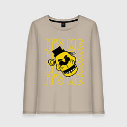 Лонгслив хлопковый женский It's me Freddy, цвет: миндальный